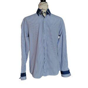 Guide London Men Button Down Dress Shirt - Size Medium